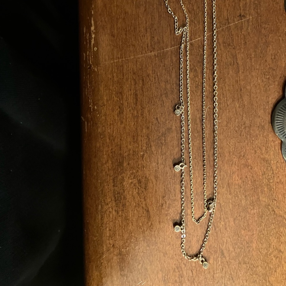 Set of 2 dainty gold layering necklaces